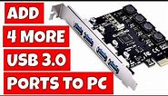How To Add 4 More USB3 Ports To Your PC Eluteng PCIE USB 3.0 Card