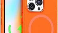 FELONY CASE - Neon Orange Crystal Clear Phone Case for iPhone 15 Pro Max, Compatible with MagSafe - 360° Shockproof Protective Cases Designed for Apple iPhone 15 Pro Max