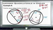 Inscribed Quadrilaterals in Circles: Examples (Basic Geometry Concepts)