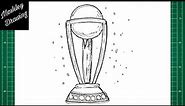 How to Draw Cricket World Cup Trophy
