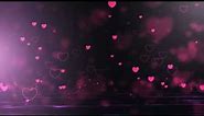 Pink Heart particles | love symbol falling black screen | love effect black screen
