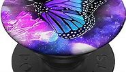 Butterfly Animal Blue and Purple Galaxy Wings Nature Design PopSockets PopGrip: Swappable Grip for Phones & Tablets PopSockets Standard PopGrip