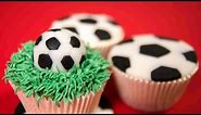 Football Cupcakes - 2 ideas to make perfect Football Balls out of Sugarpaste