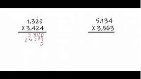 Multiplying 4 Digit By 4 Digit Numbers