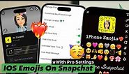 Using iPhone Emojis on Android Snapchat || iPhone Snapchat On Android 2023 || iPhone 16 Emojis
