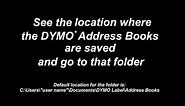 How to locate your DYMO Label Software Address Book on Windows