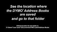 How to locate your DYMO Label Software Address Book on Windows