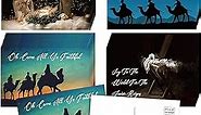 120 Pcs Christian Religious Nativity Christmas Postcards Bible Verses Blank Note Postcards Christmas Cards with Sentiments and Scripture for Women Men Christmas Party Favors Supplies 4 x 6''