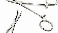 MEDSPO Professional Forceps | Dental Medical Ortho Surgical Needle Holder Locking | Veterinary Suture Restorative | Orthodontic Pliers Instruments CE (Mosquito Forceps Curved)