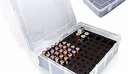 GETGEAR Battery Storage case for AA, AAA, and 9 Volt Batteries, Customized Inlay to Hold Battery Neat (Clear Large)