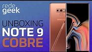 UNBOXING | Samsung Galaxy Note 9 Cobre no Brasil (Metallic Copper)