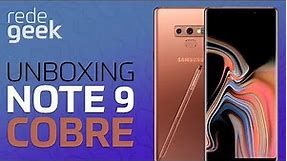 UNBOXING | Samsung Galaxy Note 9 Cobre no Brasil (Metallic Copper)