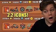 MAKING THE BEST 2.2 ICON SET!! // Geometry Dash 2.2