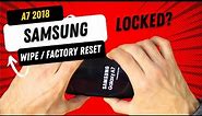 A7 2018 Samsung / How to do Factory Reset / Wipe / Hard Reset / Unlock / Remove Password