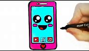 HOW TO DRAW A CELL PHONE