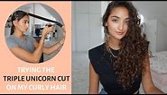 DIY Triple Unicorn Haircut on Curly Hair // Achieve effortless Layers and Volume!