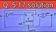 Q. 5.17: Design a one-input, one-output serial 2’s complementer. The circuit accepts a string of