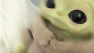 Baby yoda learns about coffee