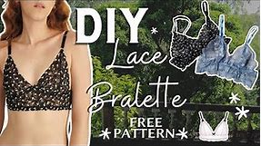 DIY EASY LACE BRALETTE SEWING TUTORIAL - Cora Lace Bralette (w/ FREE PATTERN)