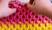 The crochet smock stitch produces a lovely 3D textured pattern. This design works nicely with any yarn for blankets, scarves, shawls, handbags, hats, and more. #reels #crochet #knitting #art #3d #makersgonnamake #tutorial #howtomake #yarn #smock #naztazia | Naztazia