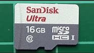 SanDisk Ultra 16GB class 10 microSD card unboxing and tests