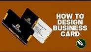 Visiting Card Design | How to Design Business Card | Visiting Card Photoshop Mockup Tutorial
