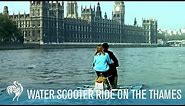 Amphibious Water Scooter Ride on the Thames (1960s) | British Pathé