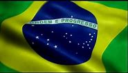 Bandeira do Brasil 3D ao vento