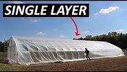 How to Install Greenhouse Plastic Top Cover - Poly Pull Method