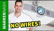 How to install a Projector on the Ceiling - With mount & hidden wires - Easy DIY by Warren Nash