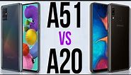 A51 vs A20 (Comparativo)