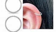 6mm Cartilage Earring Hoop Sterling Silver, Tiny Thin Helix Hoop Earrings, Tragus Piercing Jewelry, Nose Rings Hoops 20G, Upper Ear Rings