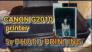 how to print 5r size in canon g2010