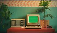 Green Screen Retro Computer | 4K | Global Kreators