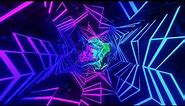 Abstract Background Video 4k Metallic Color Changing Tunnel VJ LOOP NEON Satisfying Calm Wallpaper