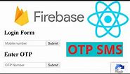 How to send OTP using React and Firebase | One Time Password | ReactJS