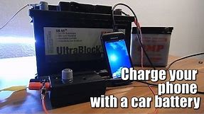 Charge your phone with a car battery (6V-24V) || Voltage regulator