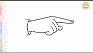 Pointing hand drawings | Outline drawings | How to draw Pointing hand step by step | #artjanag