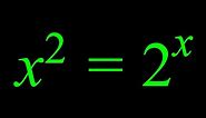 A Nice Exponential Equation, x²=2ˣ