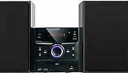 WISCENT Stereo Shelf System for Home with Bluetooth, CD Player, FM Radio, Mini Stereo DVD Player, USB MP3 Playback, AUX,Mic, Headphone Jack, 30W Home Stereo