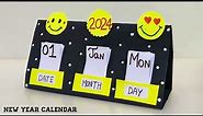 New Year 2024 Calendar Making • How to make calendar from paper • desk calendar • handmade calendar