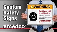 Custom Safety Signs - Makes Safety Message More Effective | Emedco Video