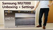 Samsung MU7000/ MU8000 4K HDR TV Unboxing + Settings