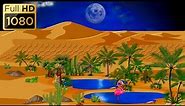 Cartoon background - Desert landscape.