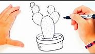 How to draw a Cactus for Kids | Cactus Easy Draw Tutorial