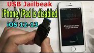 How to create USB Jailbreak iPhone iPad disabled iOS 12 - 13