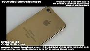 150 grams Solid Gold iPhone 4 Factory Unlocked 32GB HD FIRST LOOK ON YOUTUBE