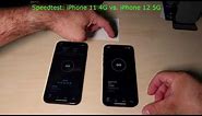 Comparison - Speed Test iPhone 11 (4G) vs iPhone 12 (5G)