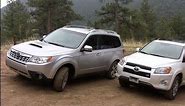 2011 Toyota RAV4 vs Subaru Forester muddy mashup review