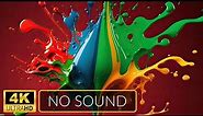 4K | ART Slideshow for TV | Color Splashes | 1 Hour | No Sound